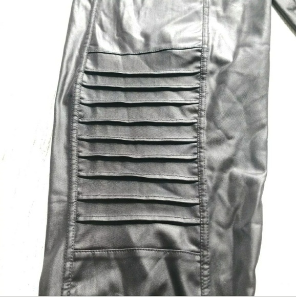 Julia Women's Pants Skinny Wet Look Sexy Punk Goth - Picture 4 of 8